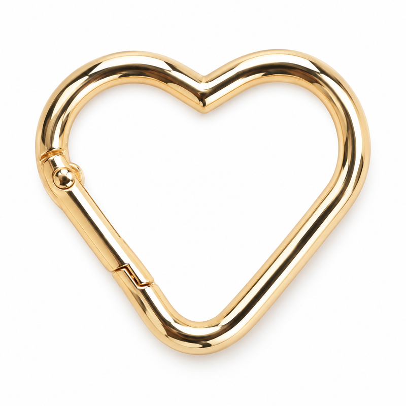 Gold Heart Carabiner Clips