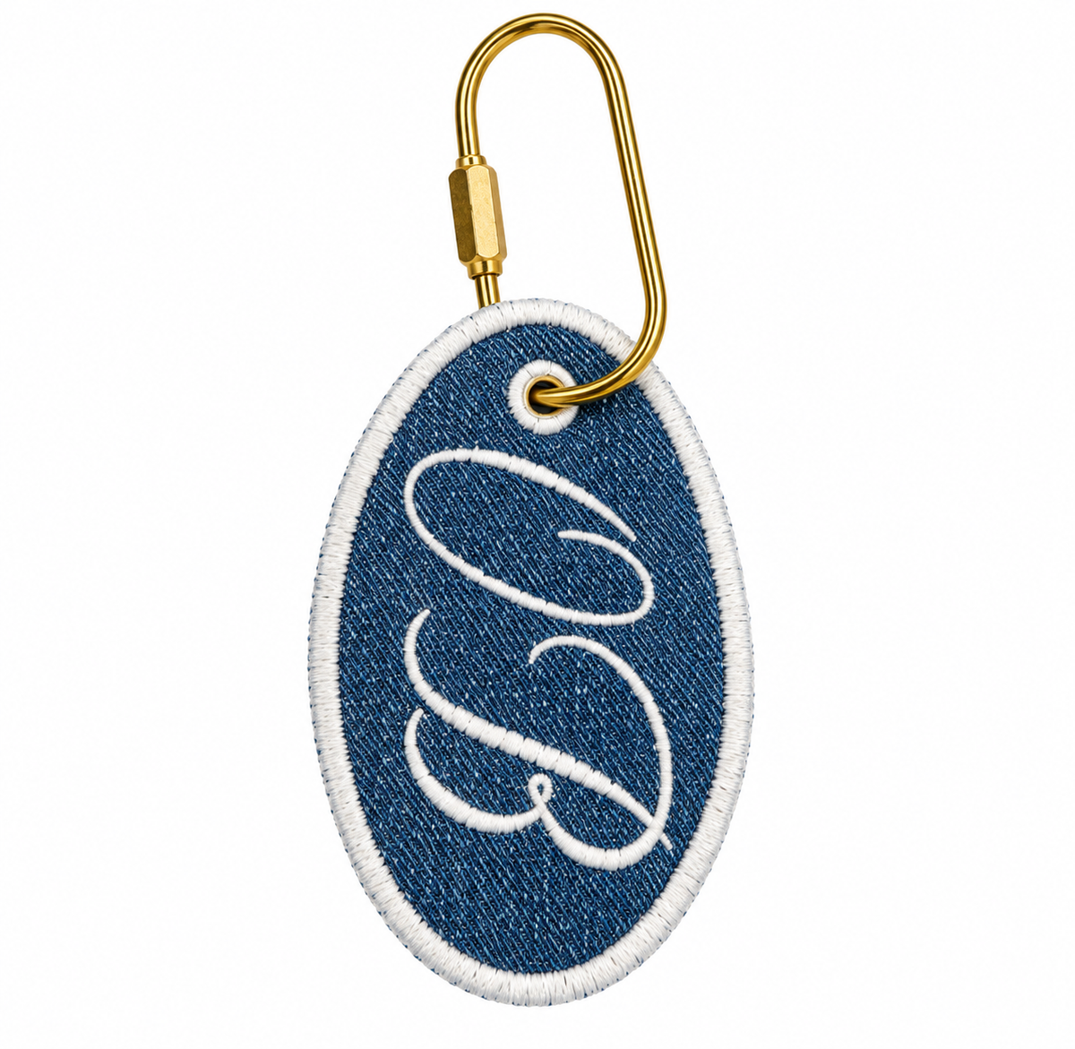 OB Denim Embroidery Bag Charm