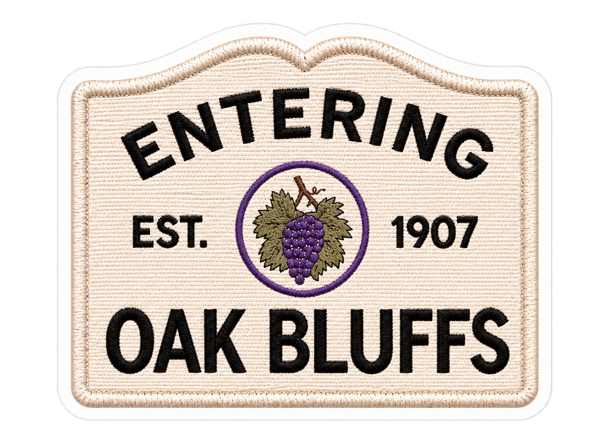 Entering Oak Bluffs Sticker
