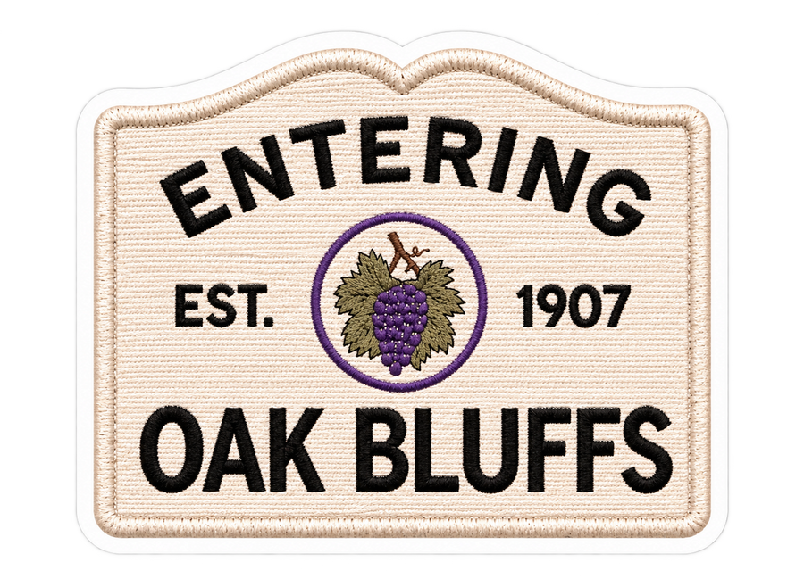 Entering Oak Bluffs Sticker